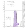 Real Rock Crystal Gode Crystal Clear 14 x 3.5cm Violet